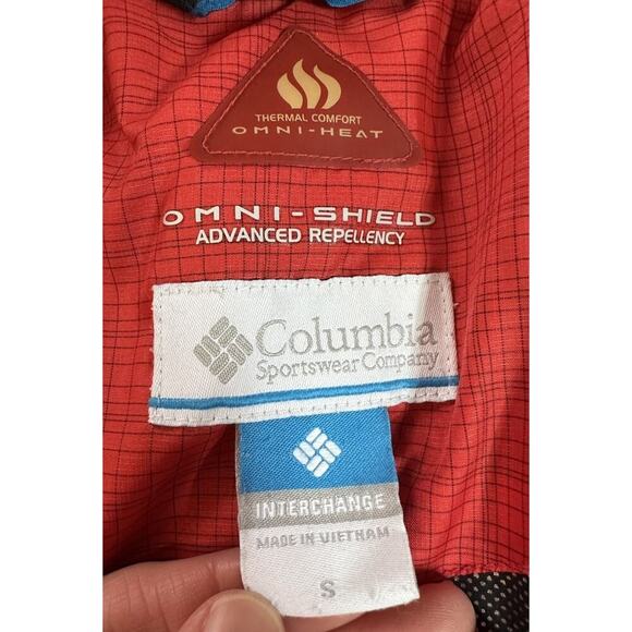 Columbia Omni Heat Puffer Jacket Coat Size Small Women’s Red Full Zip - Picture 3 of 8